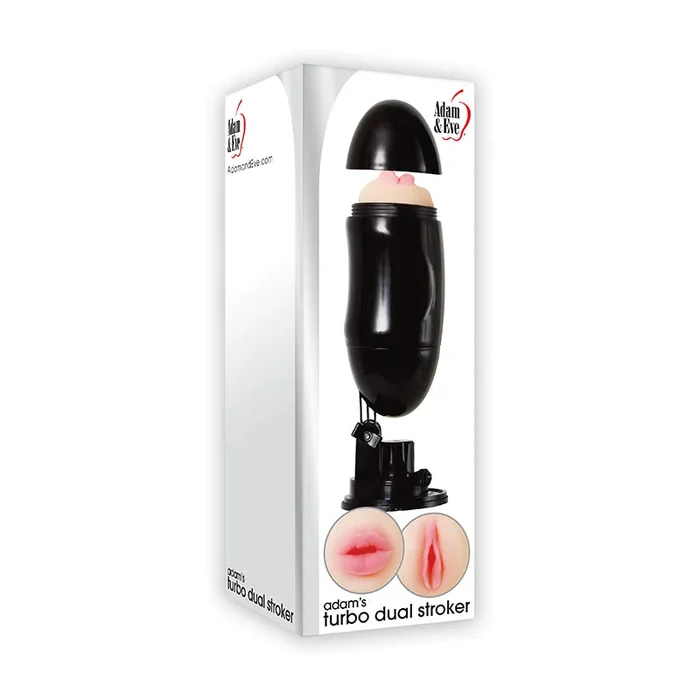 Adam & Eve Adam’s Turbo Dual Stroker Dual-Ended Masturbator With Suction Cup