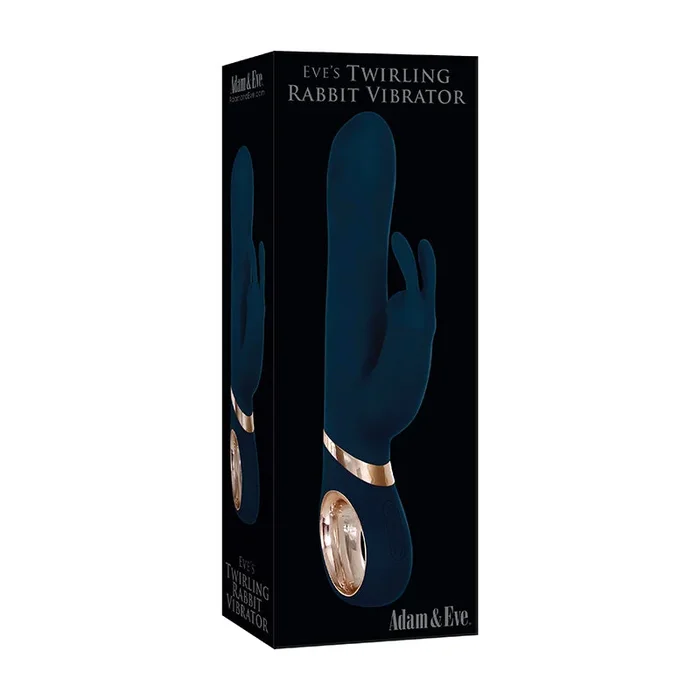 Adam & Eve Eve’s Twirling Rechargeable Silicone Rabbit Vibrator Blue