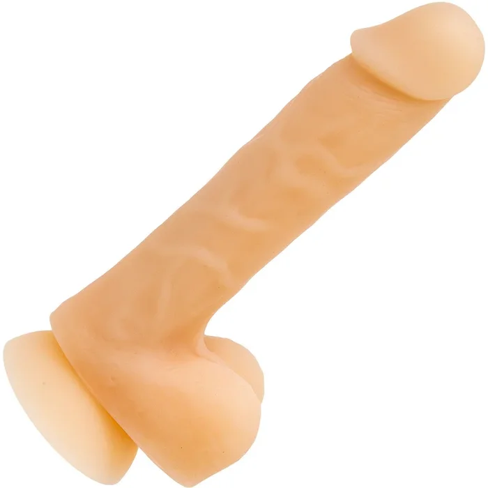 Addiction – David 8 ” Bendable Silicone Suction Cup Dildo With Balls – Vanilla