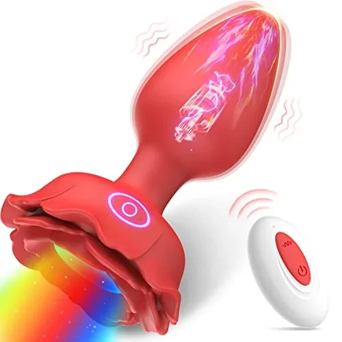 AllureAura – LED Vibrating Butt Plug with 10 Vibration Setting