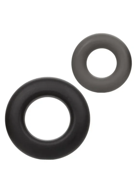 Alpha Liquid Silicone Prolong Cock Ring (2 Piece Set) – Assorted