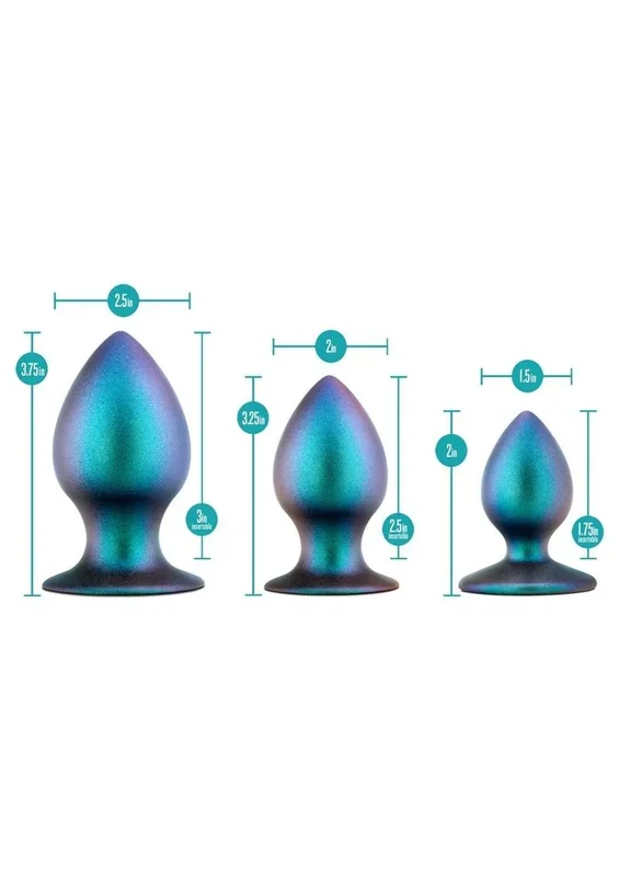 Anal Adventures Matrix Metaverse Plug Kit Silicone Anal Plug Set – Dark Millenium