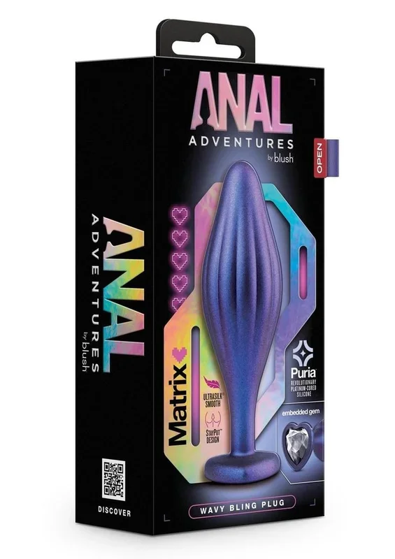 Anal Adventures Matrix Wavy Bling Silicone Plug