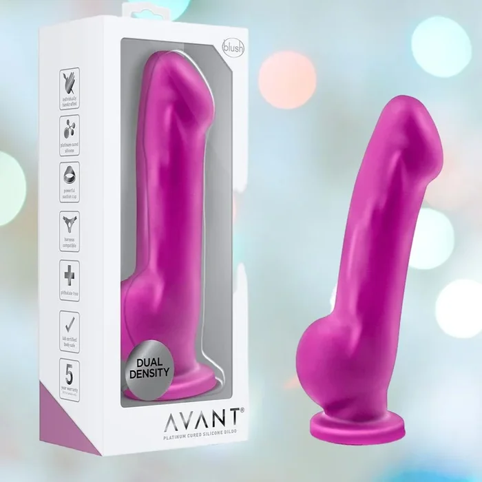 Avant D7 Ergo 7.5 ” Non-Poriferous Silicone Dildo – Violet