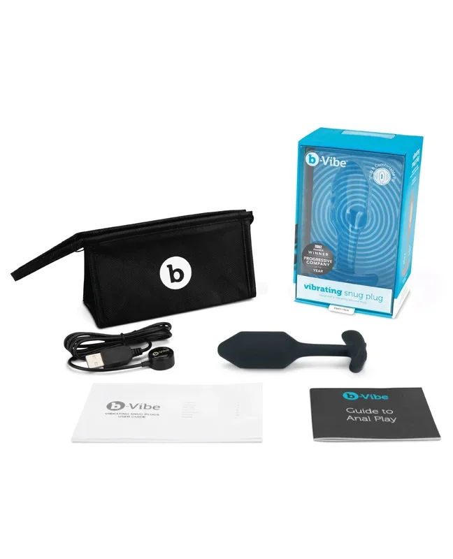 b-Vibe Vibrating Weighted Snug Plug M – 112 g Black