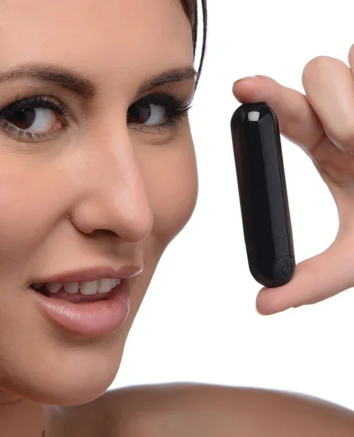 Bang! 10X Rechargeable Vibrating Metallic Bullet – Black