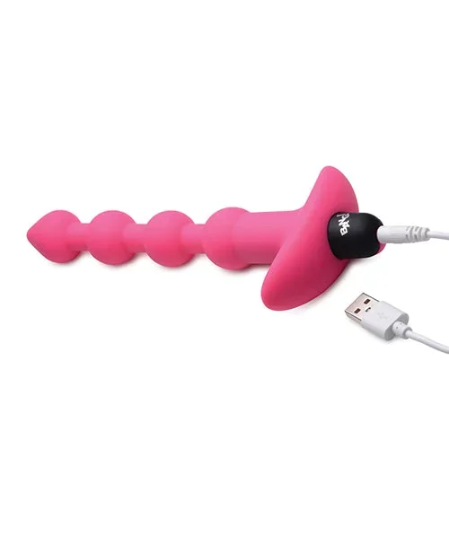 Bang! 28X Vibrating Silicone Anal Beads w/Remote Control – Pink