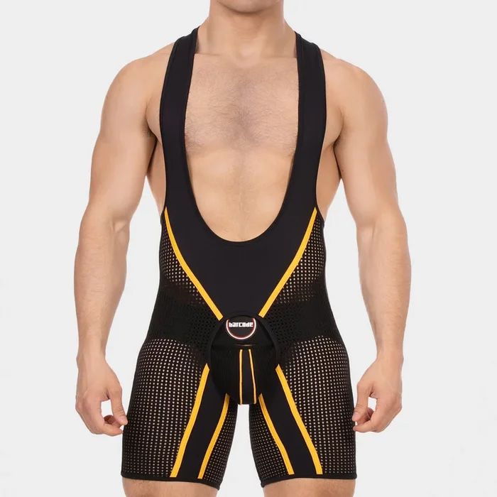 Barcode Berlin Chaps Singlet Krish Black Yellow