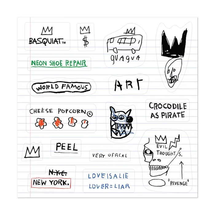Basquiat’s Notebooks – Sheet of 16 Kiss-Cut Stickers