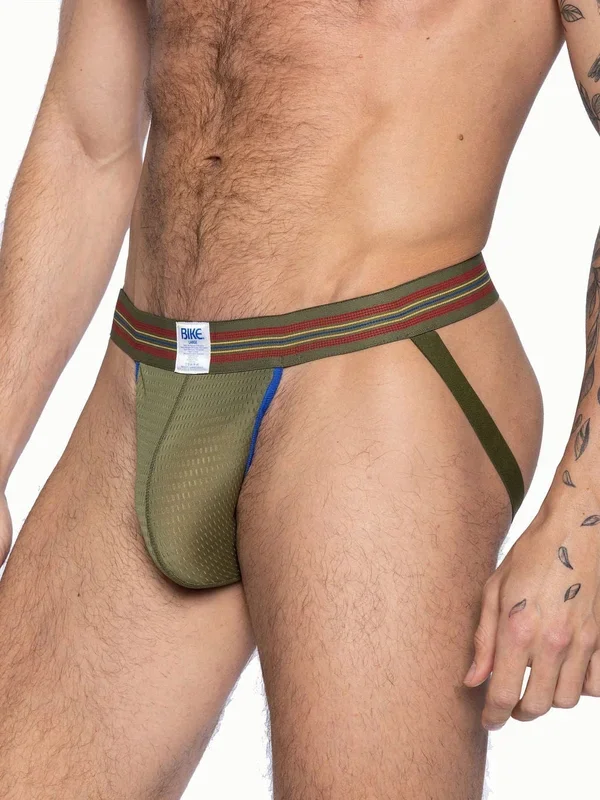 BIKE ATHLETIC Mesh Jockstrap – Olive