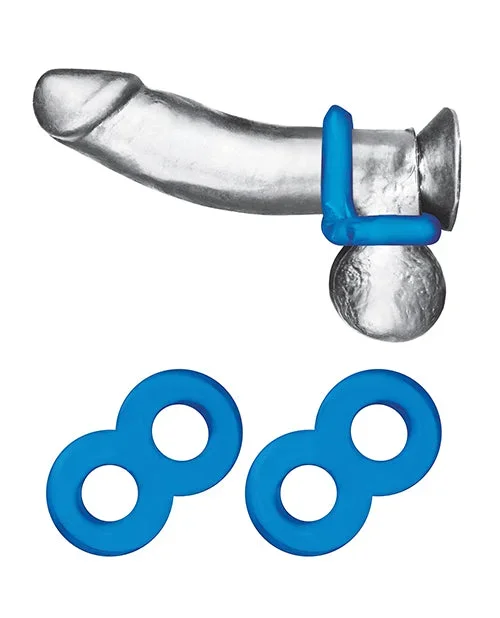 Blue Line C & B Dual Cock & Ball Stamina Enhancement Ring – Jelly Blue Pack of 2