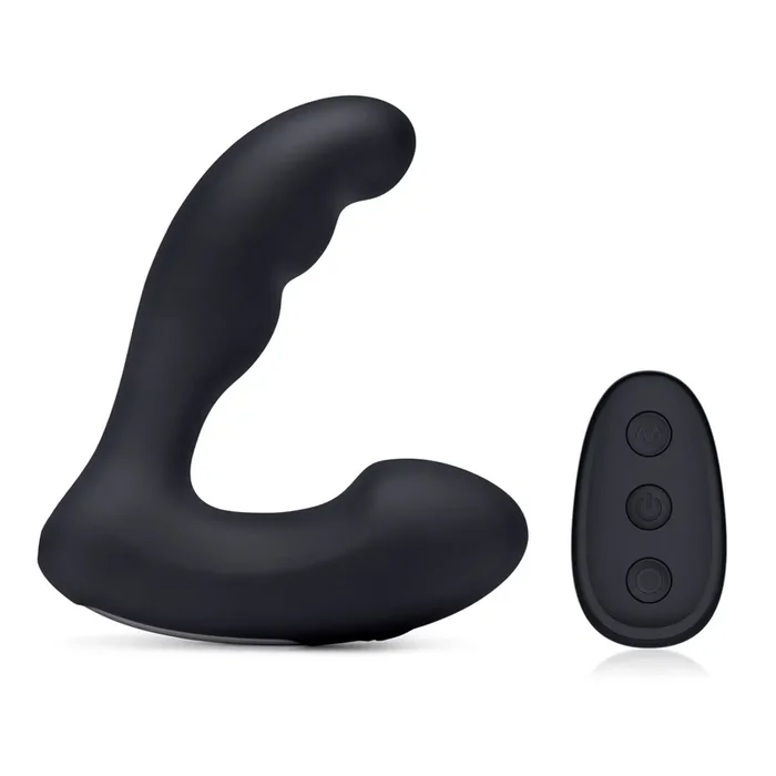 Blue Line Prober Dual Vibrating Remote Controlled Prostate Stimulator Black