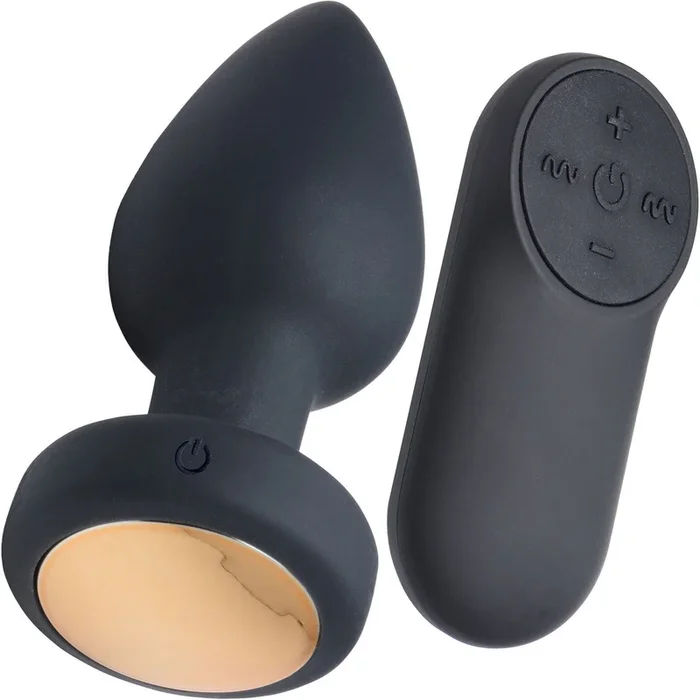 Booty Sparks Silicone 7 Mode Vibrating Butt Plug With EXTEND Light Up Base & Remote – Large