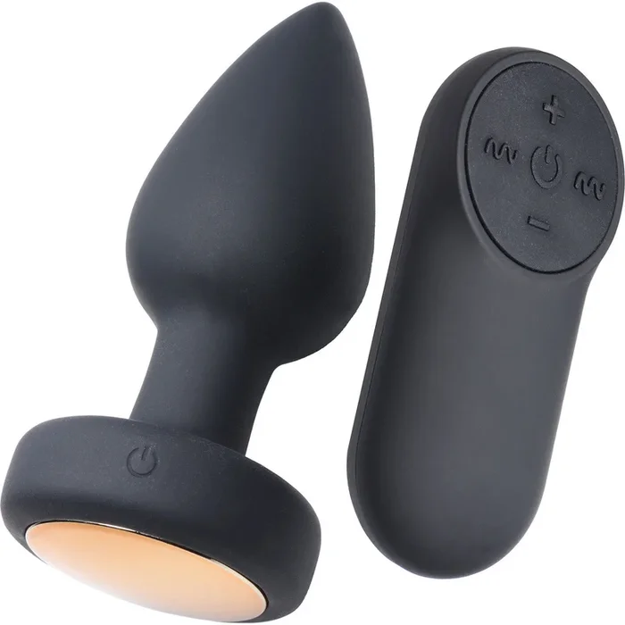Booty Sparks Silicone 7 Mode Vibrating Butt Plug With LED Light Up Base & Remote – Small
