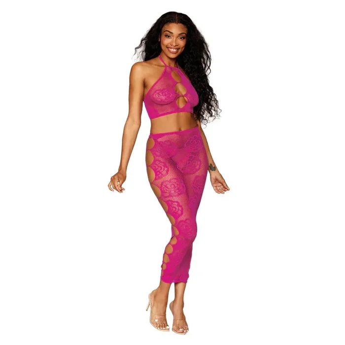 Bralette and Long Skirt – One Size – Beet