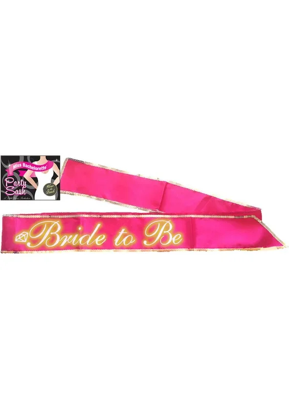 Bride-To-Be’s Glow In The Dark Party Sash