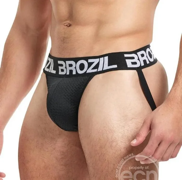 Brozil Ultra Bulge Raise Jockstrap Black