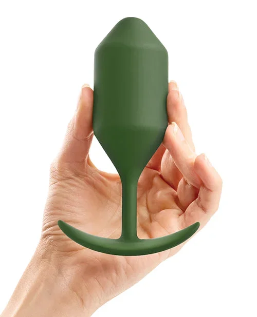 BVibe Weighted Snug Plug 4 256 g Army Body Safe Silicone