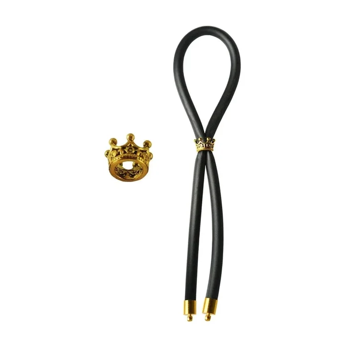 C-ring Lasso Gold Crown Bead Silicone Black