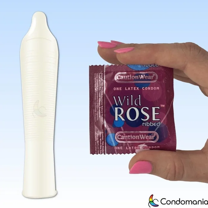 Caution Wear ‘Wild Rose’ Ribbed Condoms