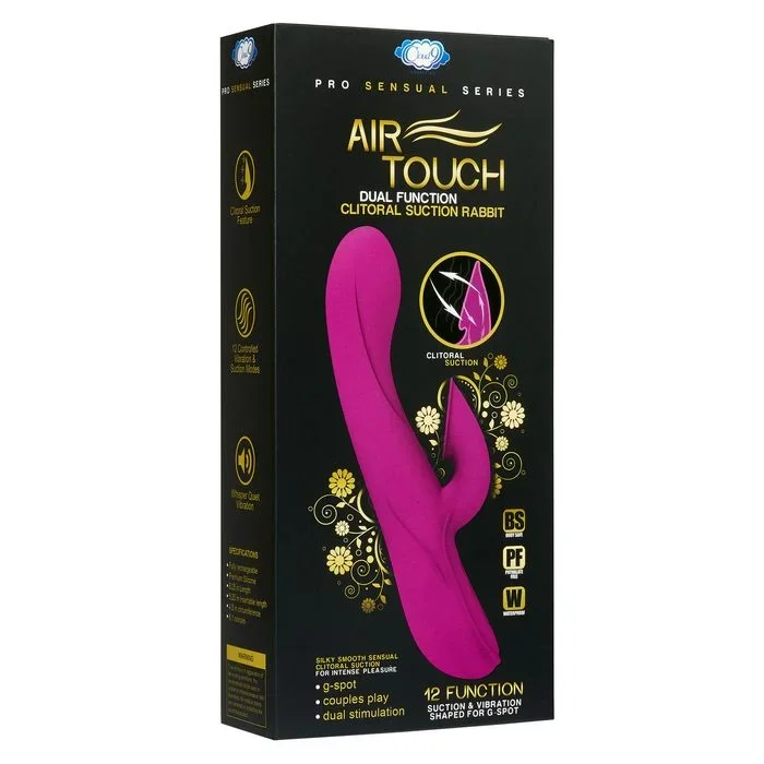 Cloud 9 Pro Sensual Air Touch 12 Function USB Rechargeable Quiet Rabbit Vibrator