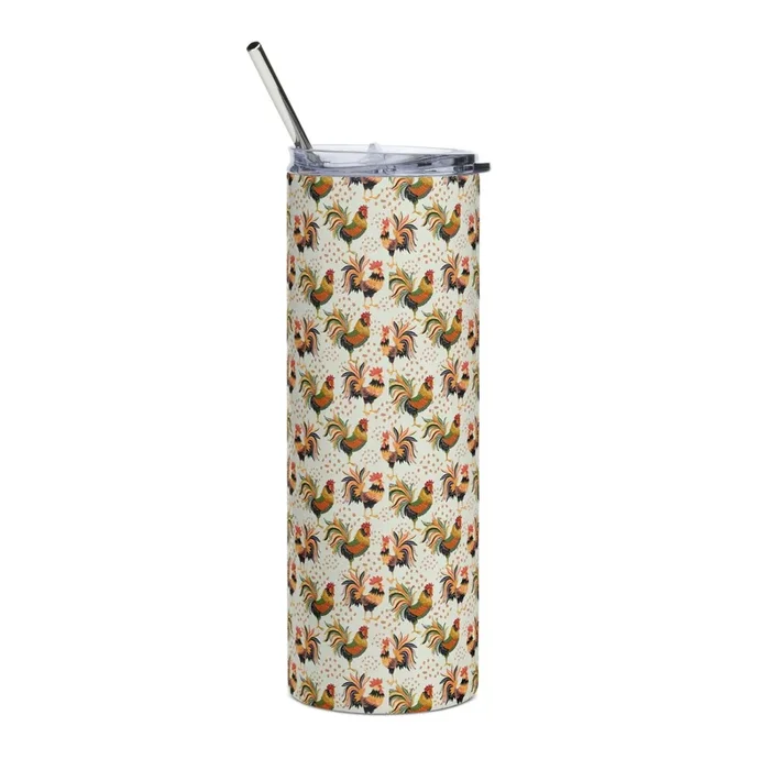 Colorful Roosters Stainless Steel Tumbler