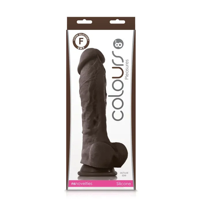 Colours Pleasures 8 indium. Dildo Dark Brown