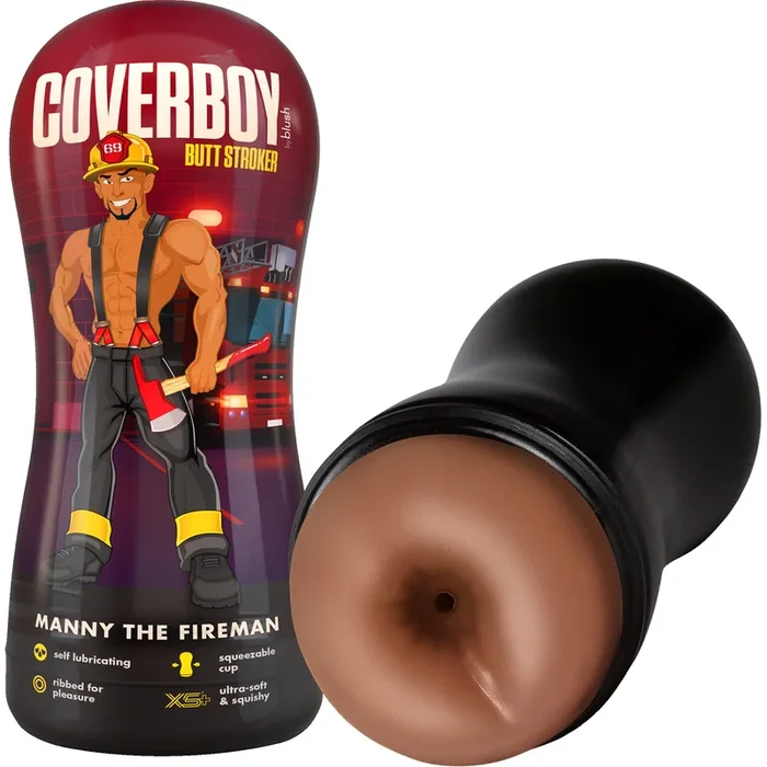 Coverboy Manny The Fireman Self Lubricating Anal Penis Stroker By Blush – Caramel