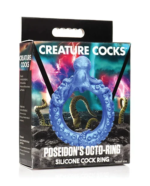 Creature Cocks Poseidon’s Octo Silicone Cock Ring – Blue