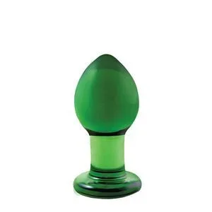 Crystal Premium Glass Plug – Medium – Green