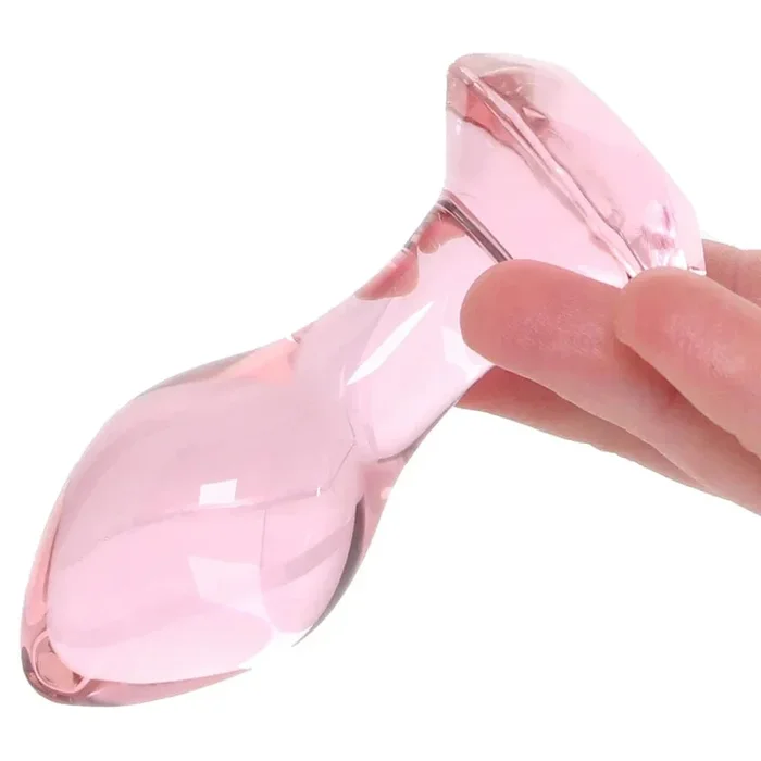 Crystal Series Crystal Glass Gem Plug in Pink