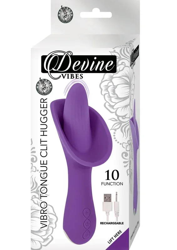 Devine Vibes Vibro Tongue Clit Hugger Rechargeable Silicone Vibrator