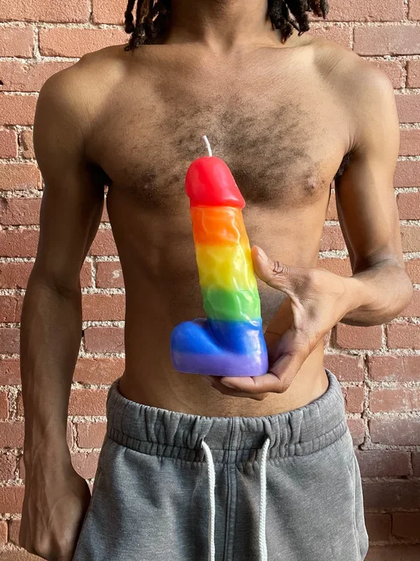 Dick Drip Candle by Master Series – Rainbow