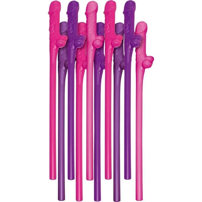 Dicky Sipping Straws Pink and Purple – 10 Pack