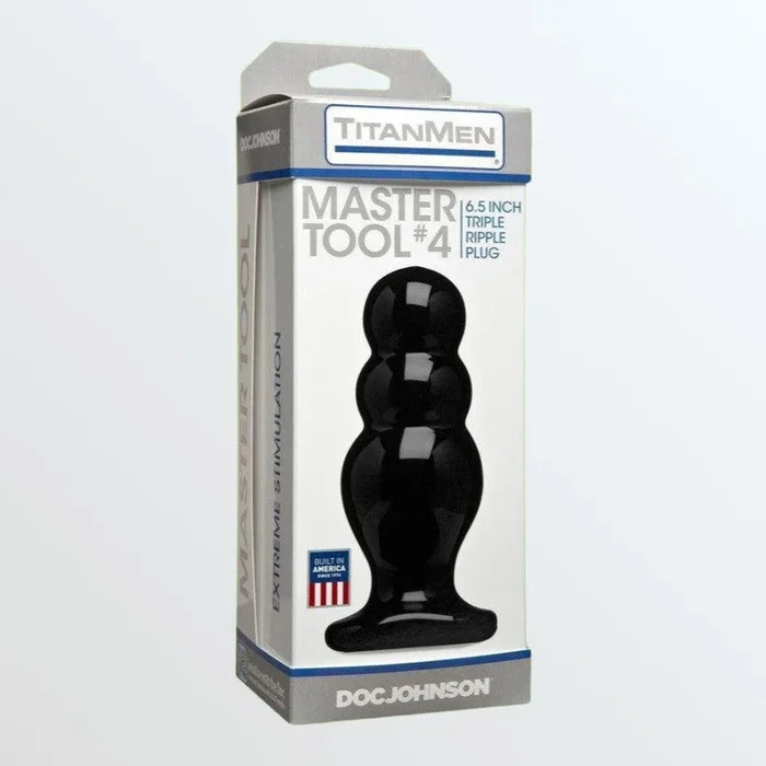 Doc Johnson Titanmen Tool ‘Master #4’ Triple Ripple Butt Plug
