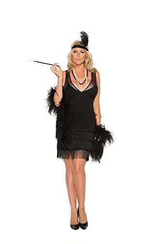 Elegant Moments Em-99051 Flapper – 2 Pc. Costume Black / L