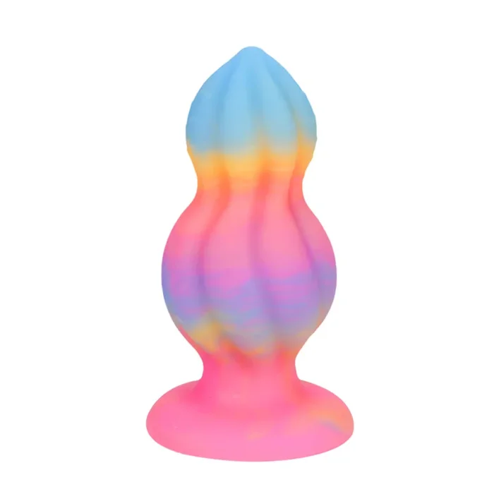 Fantasy Vortex Platinum Silicone Plug 6.3 Inch – Glow In The Dark