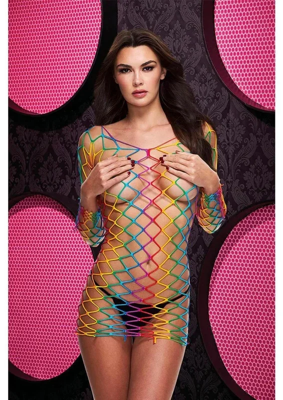 Fencenet Rainbow Mini Dress – One Size