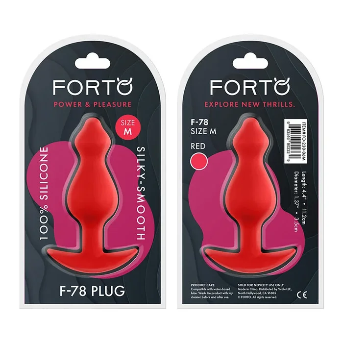 Forto F-78 Pointee Silicone Anal Plug Medium Red