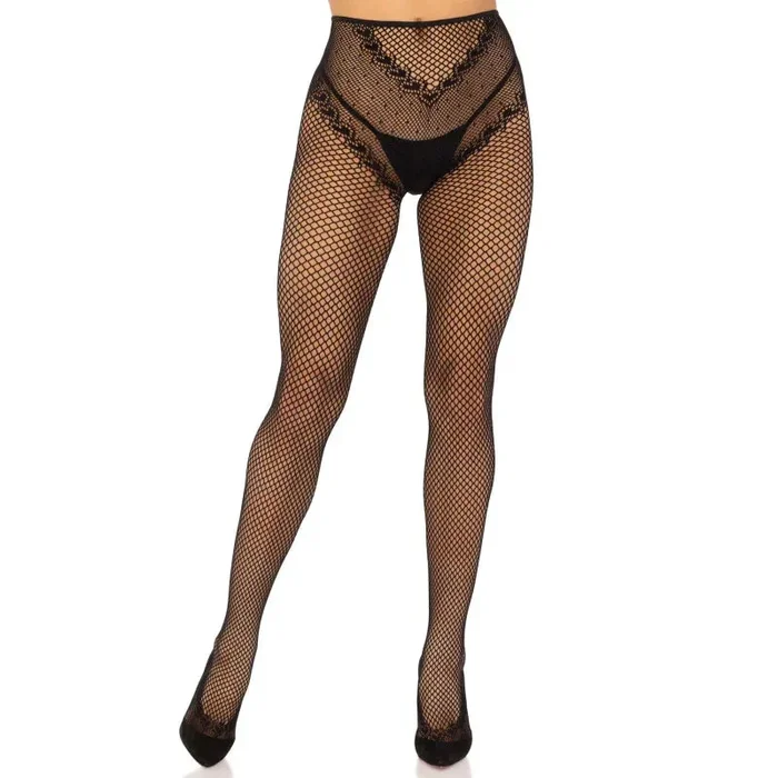French Cut Crotchless Fishnet – One Size – Black