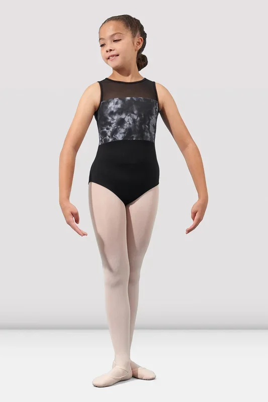 Girls Mirella Watercolor Open Back Leotard