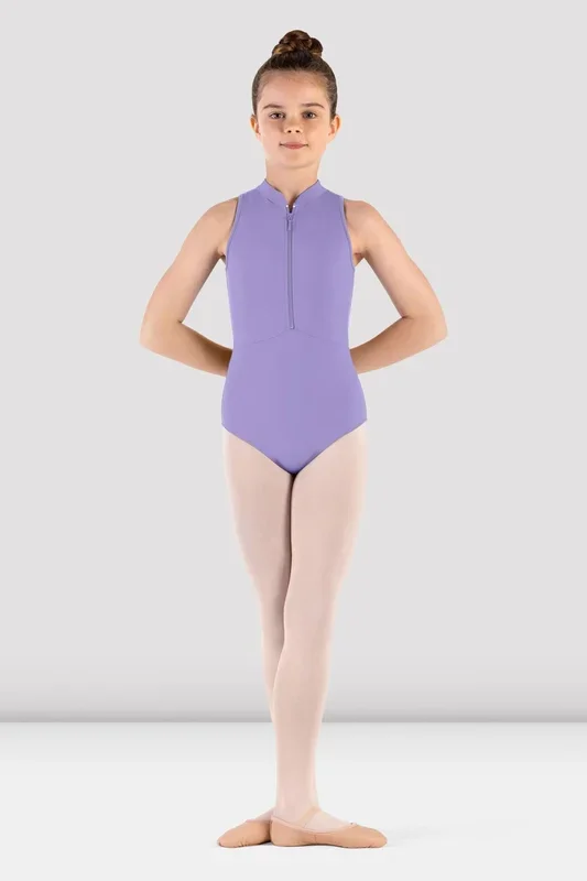 Girls Rosey Zip Front Leotard