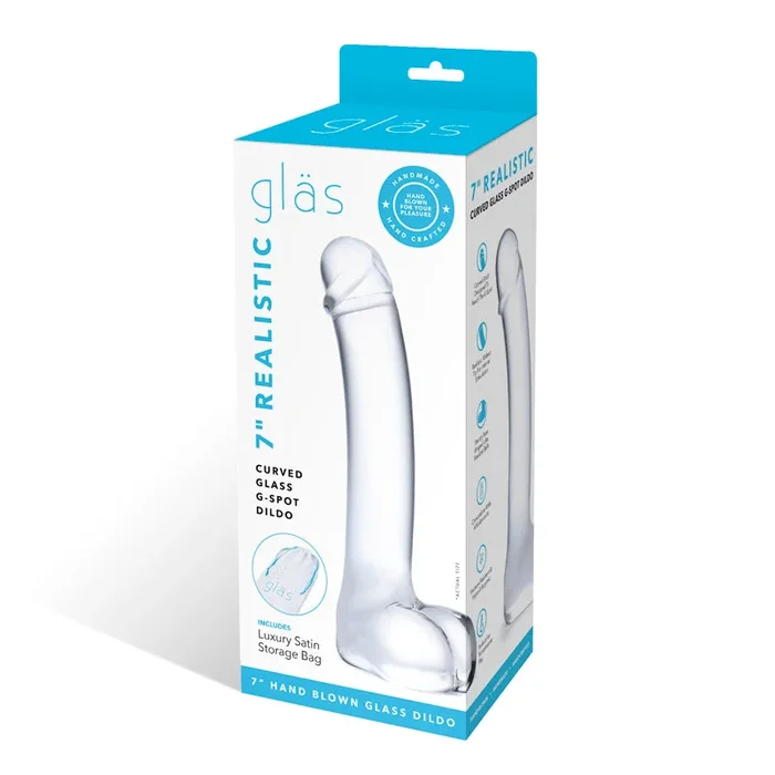 Glas 7 in. Naturalistic Curved Glass G-Spot Dildo