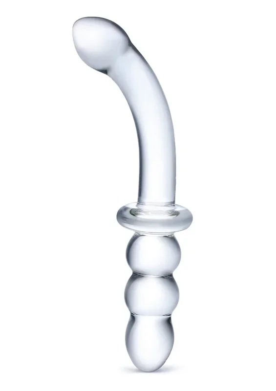 Glas Ribbed G-Spot Glass Dildo