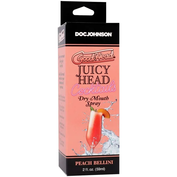 Goodhead Juicy Head Cocktails Dry Mouth Spray Peach Bellini 2 Oz