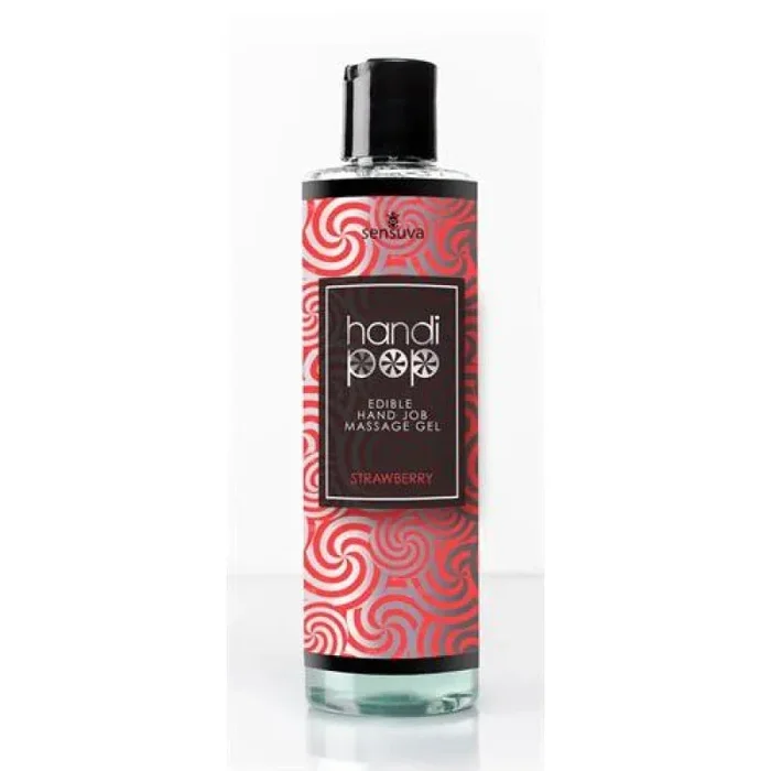 Handi Pop Handjob Massage Gel – Strawberry – 4.2 Oz.