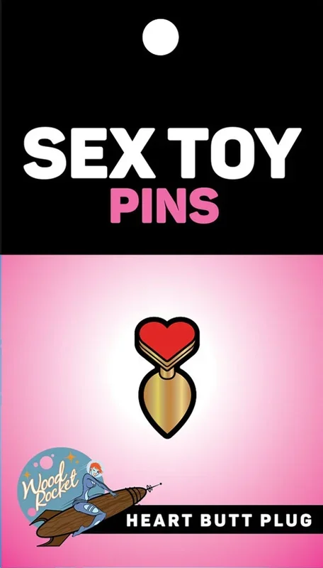 Heart Butt Plug Enamel Pin