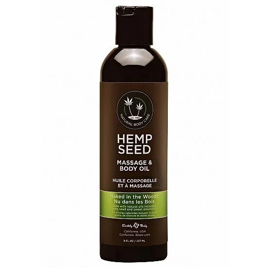 Hemp Seed Massage Oil Naked In The Woods with White Tea & Ginger Scent