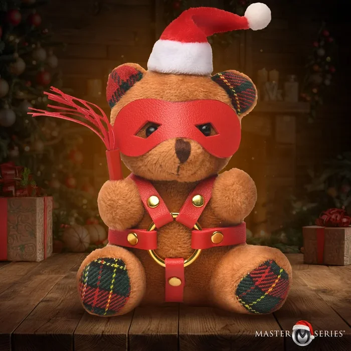 Holiday Bondage Bear Keychain – Brown