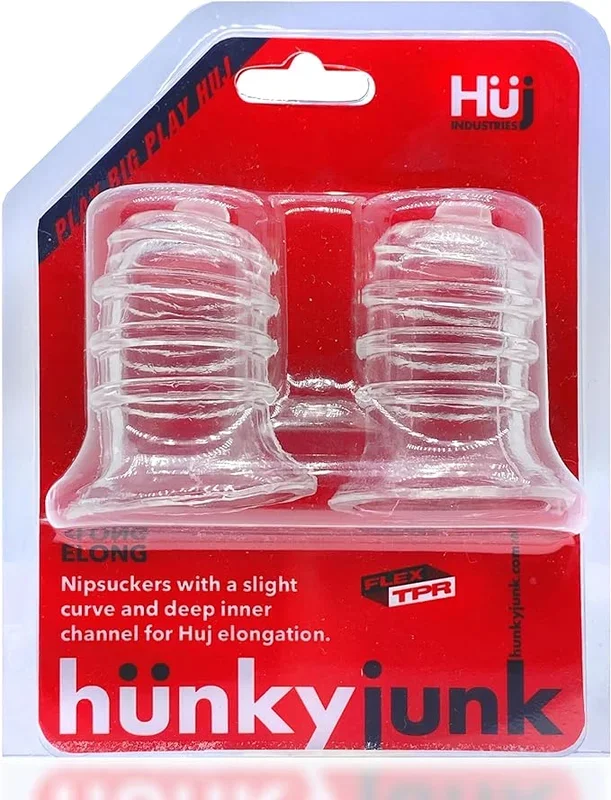 Hunkyjunk Elong Wide Base Nipsucker, Clear Up
